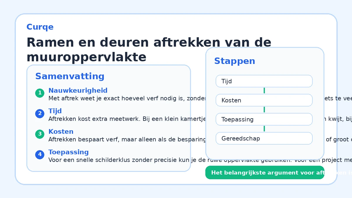 Ramen en deuren aftrekken van de muuroppervlakte