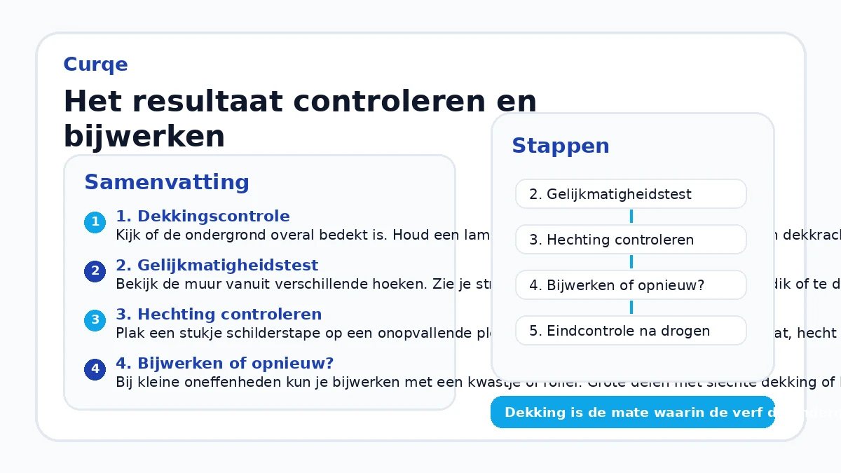 Het resultaat controleren en bijwerken
