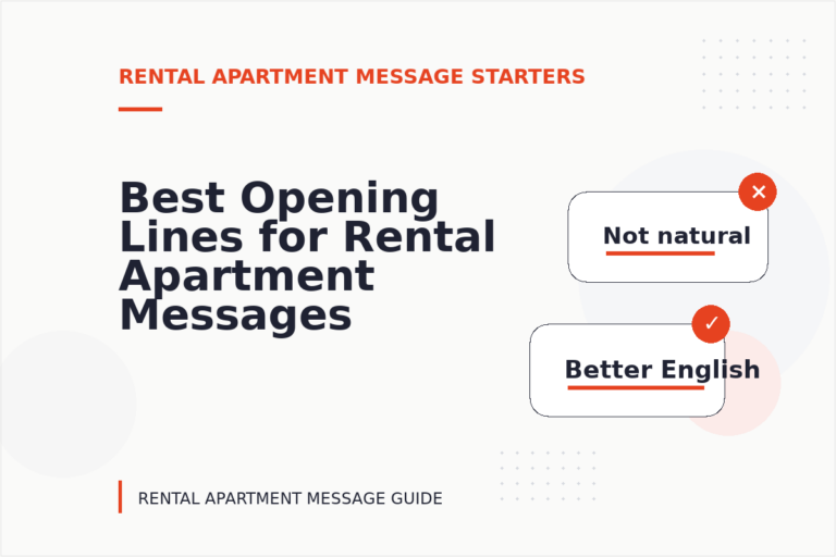 Best Opening Lines for Rental Apartment Messages