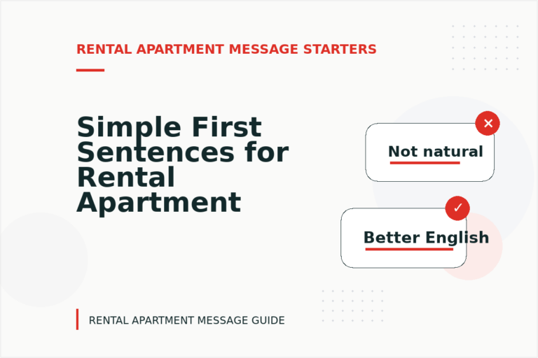 Simple First Sentences for Rental Apartment Messages