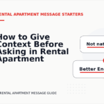 How to Give Context Before Asking in Rental Apartment Message English