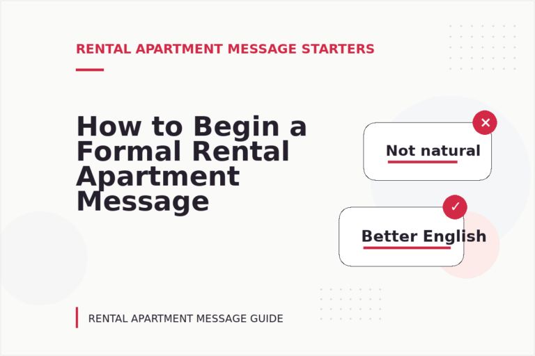 How to Begin a Formal Rental Apartment Message How to Begin a Formal Rental Apartment Message