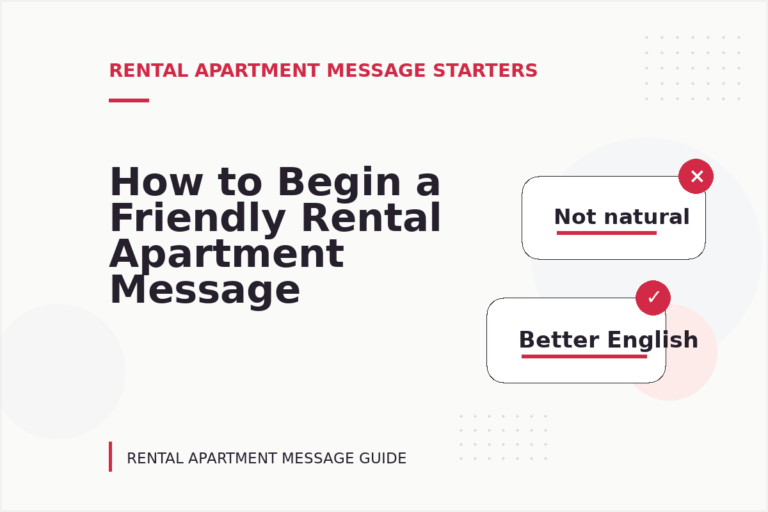 How to Begin a Friendly Rental Apartment Message