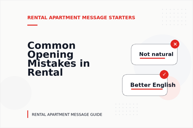 Common Opening Mistakes in Rental Apartment Messages