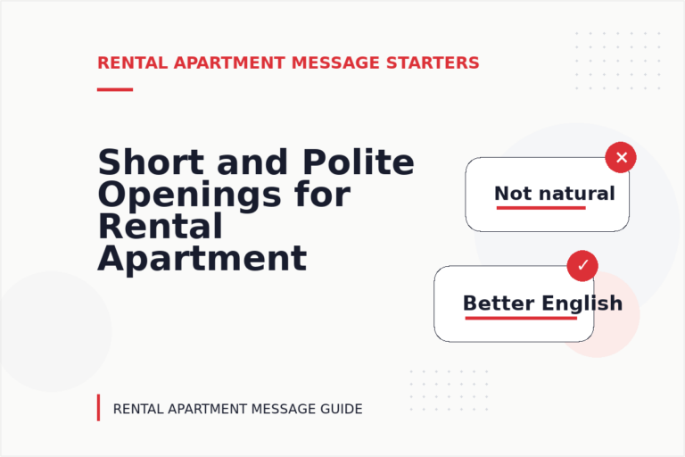 Short and Polite Openings for Rental Apartment Message English Short and Polite Openings for Rental Apartment Message English