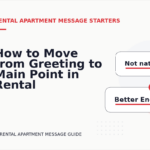 How to Move from Greeting to Main Point in Rental Apartment Message English
