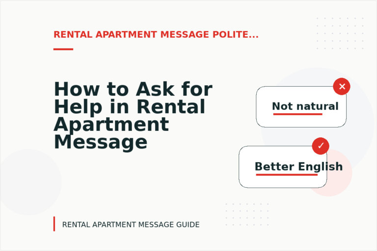 How to Ask for Help in Rental Apartment Message English