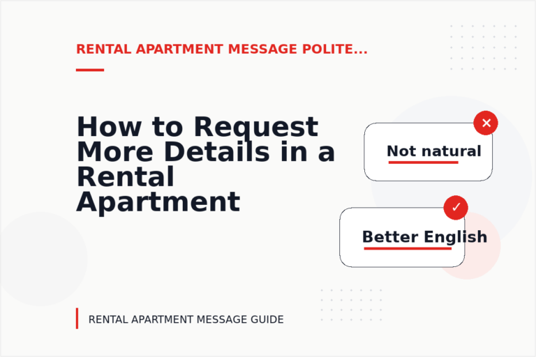 How to Request More Details in a Rental Apartment Message