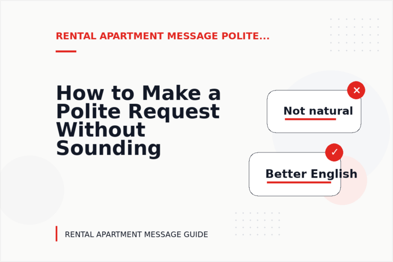 How to Make a Polite Request Without Sounding Demanding in Rental Apartment Message English How to Make a Polite Request Without Sounding Demanding in Rental Apartment Message English