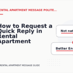 How to Request a Quick Reply in Rental Apartment Message English