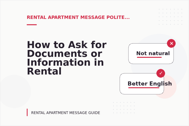 How to Ask for Documents or Information in Rental Apartment Message English How to Ask for Documents or Information in Rental Apartment Message English