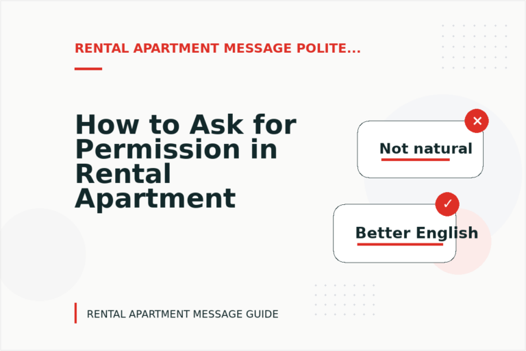 How to Ask for Permission in Rental Apartment Message English