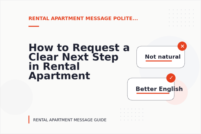 How to Request a Clear Next Step in Rental Apartment Message English How to Request a Clear Next Step in Rental Apartment Message English