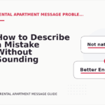 How to Describe a Mistake Without Sounding Rude in Rental Apartment Message English