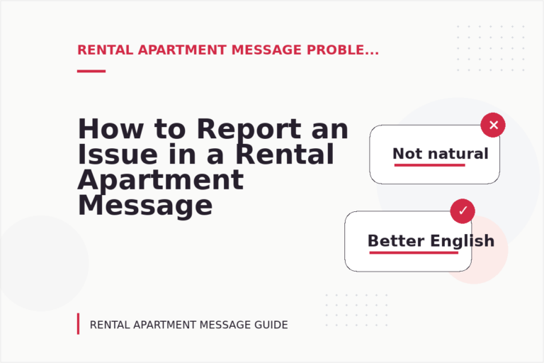 How to Report an Issue in a Rental Apartment Message
