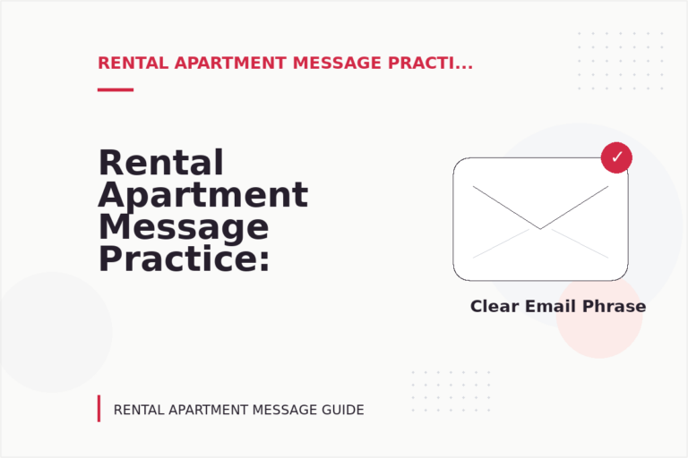 Rental Apartment Message Practice: Email and Message Examples